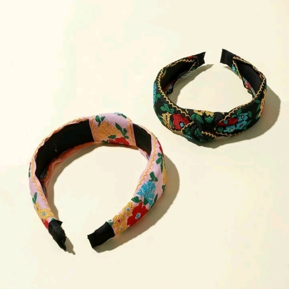 Mexican headbands for women knot design set of 2 - Picture 4 of 4